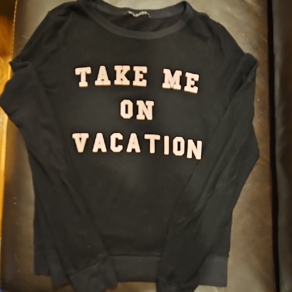 Wildfox Black Sweater with Pink Lettering